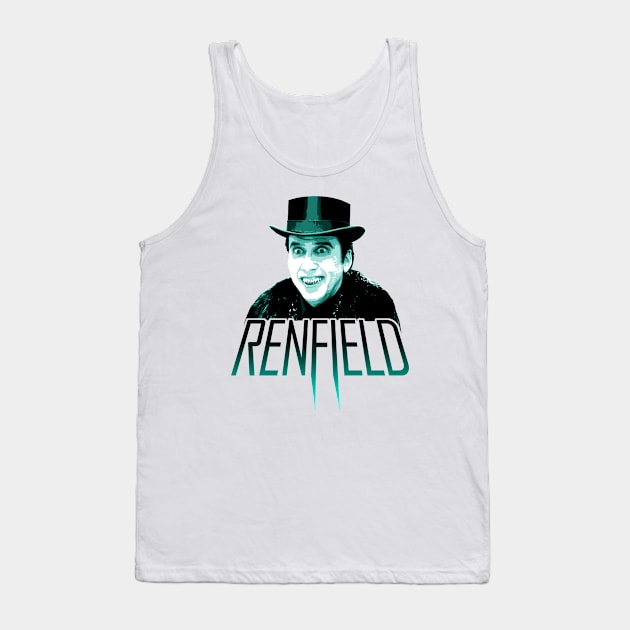 Renfield movie Nicolas Cage as count dracula fan works graphic design by ironpalette Tank Top by ironpalette